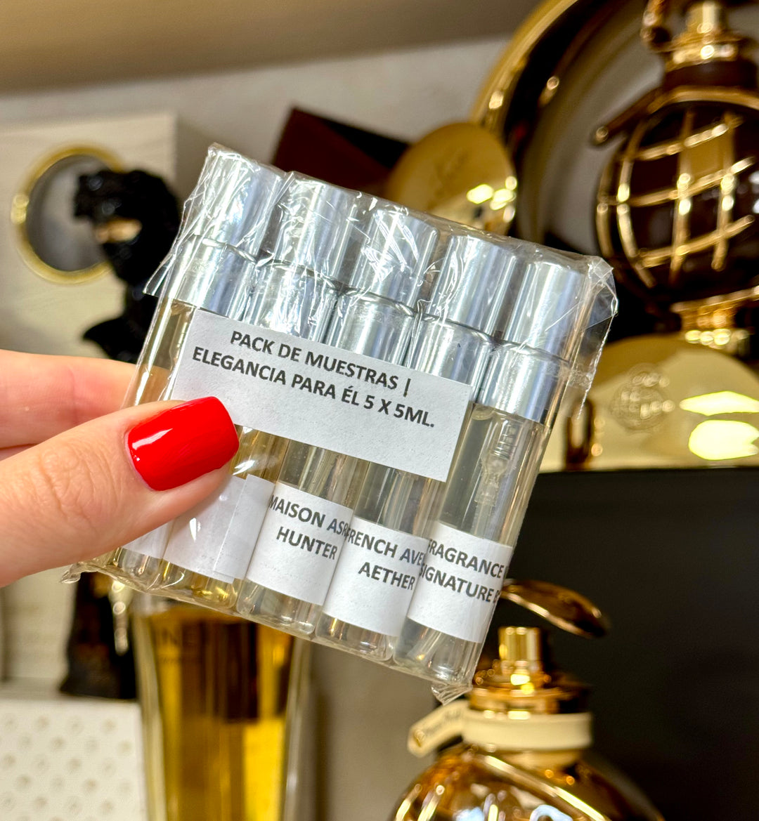 PACK DE MUESTRAS | ELEGANCIA PARA ÉL 5 X 5ML.