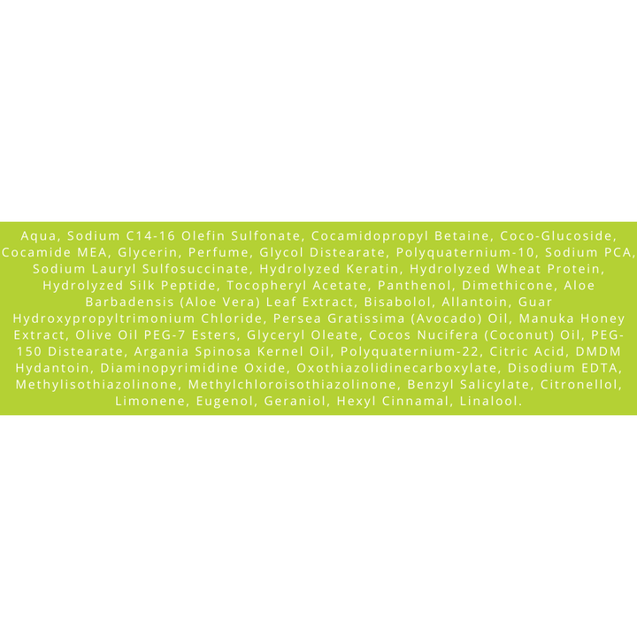 CHAMPÚ SUPER FOODS CON AGUACATE Y MIEL DE MANUKA