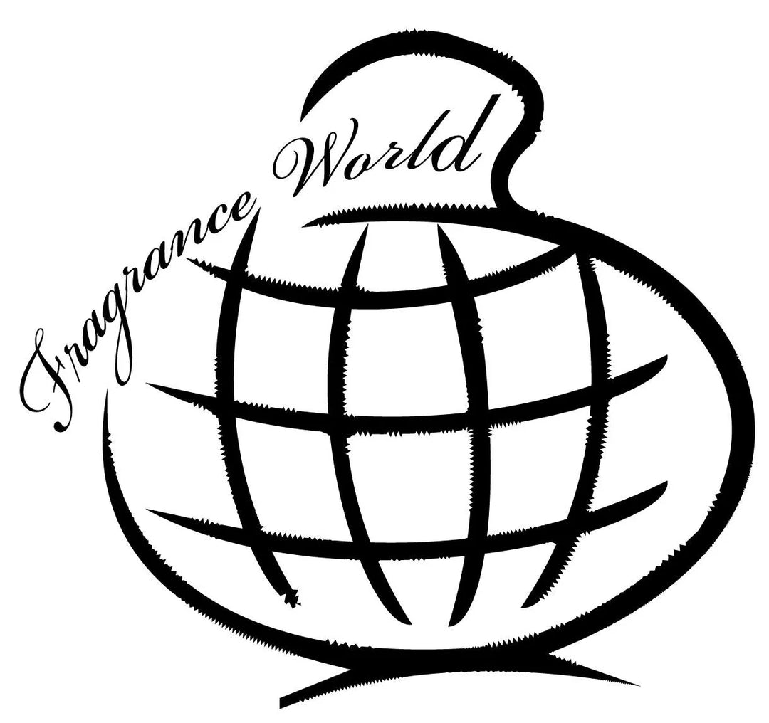 Perfume de Fragrance World sobre fondo dorado, representando lujo árabe y diseño contemporáneo inspirado en Dubái.