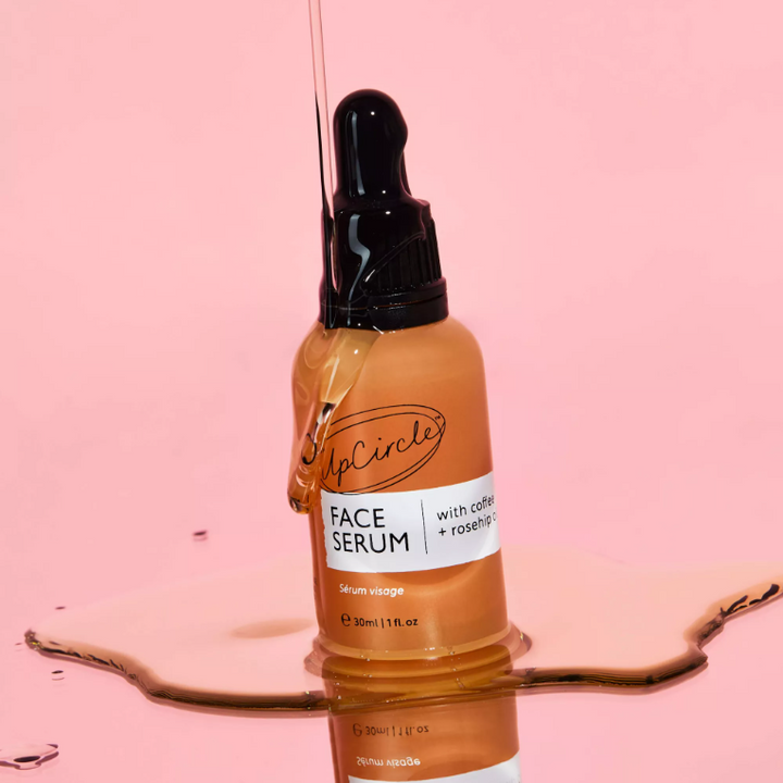 Serum facial orgánico con café y rosa mosqueta