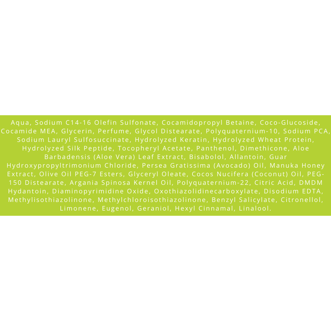 CHAMPÚ SUPER FOODS CON AGUACATE Y MIEL DE MANUKA